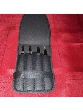 Black Eyebrow and Precision Tweezer Set with Pouch